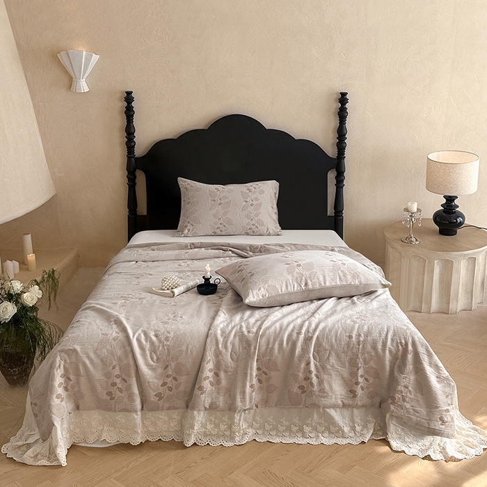 91家纺网 家纺一手货源 找家纺 VIP被业 2026新款棉麻莱塞尔蚕蛹凉感A类夏被四件套空调被 舞曲