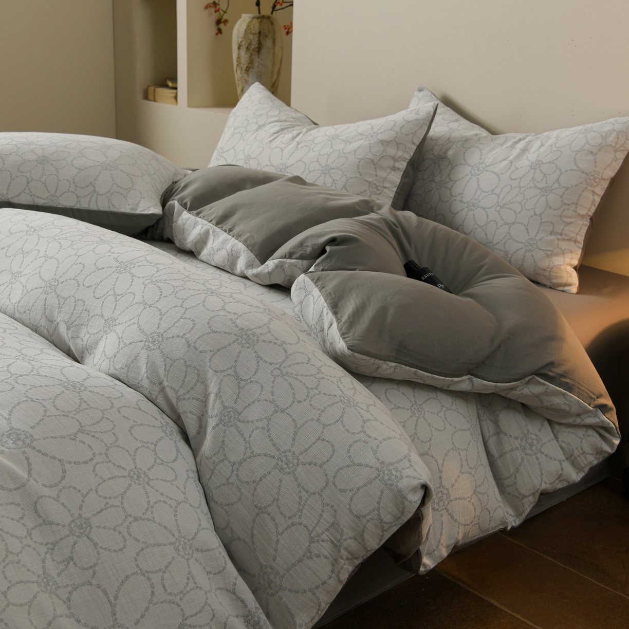 91家纺网 家纺一手货源 找家纺 （总）菡宝 2026新款人字纹全棉色织提花四件套-赫尔墨斯