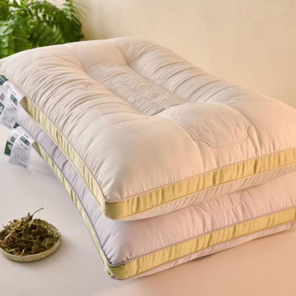 91家纺网 家纺一手货源 找家纺 （总）剑桥枕业 2026新款艾草立体驱蚊护颈枕头艾绒驱寒枕芯