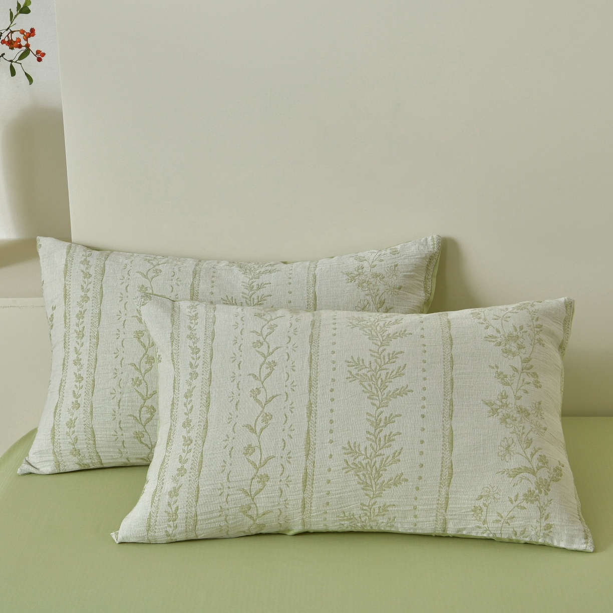 91家纺网 家纺一手货源 找家纺 （总）菡宝 2026新款人字纹全棉色织提花四件套-浪漫花蕴 