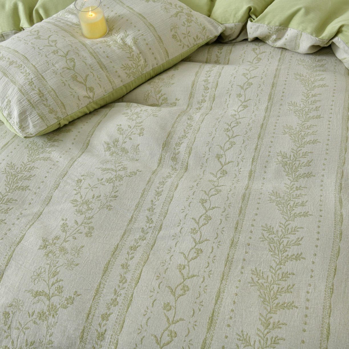 91家纺网 家纺一手货源 找家纺 （总）菡宝 2026新款人字纹全棉色织提花四件套-浪漫花蕴 