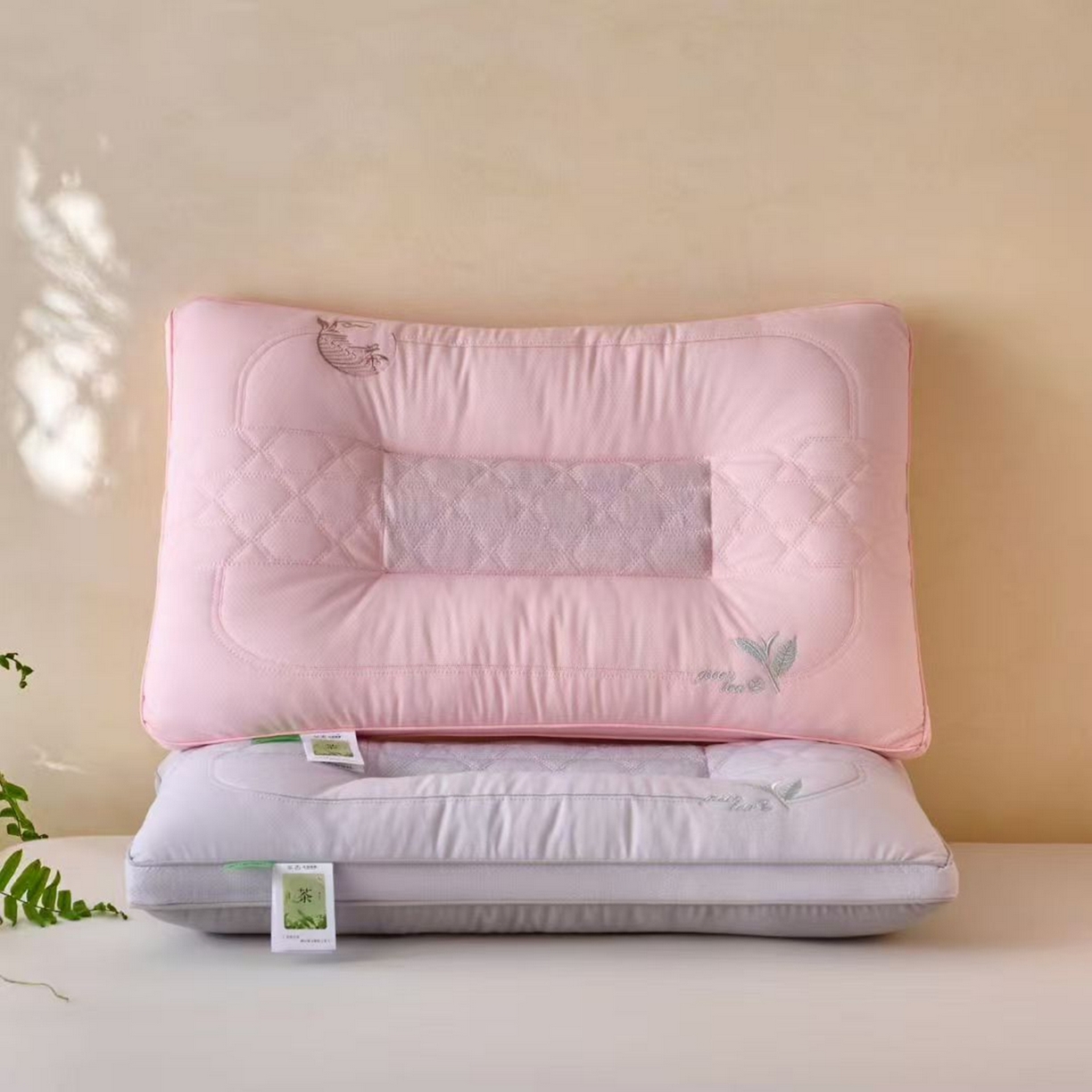 （总）剑桥枕业 2026新款茶香定型护颈枕芯羽丝茶叶梗枕头