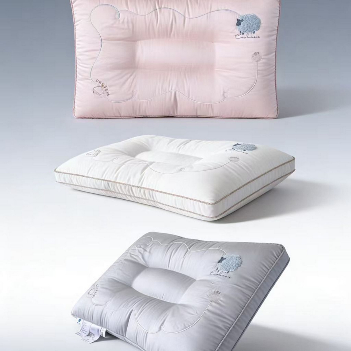 91家纺网 家纺一手货源 找家纺 （总）剑桥枕业 2026新款绵羊爽肤羽丝护颈枕定型立体枕头