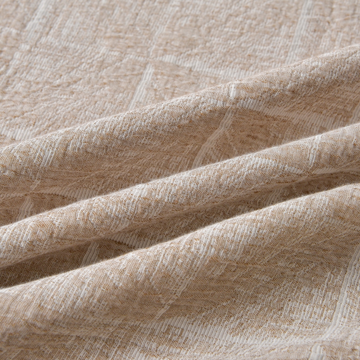 91家纺网 家纺一手货源 找家纺 菡宝 2026新款人字纹全棉色织提花四件套-苏珊格  苏珊格 杏