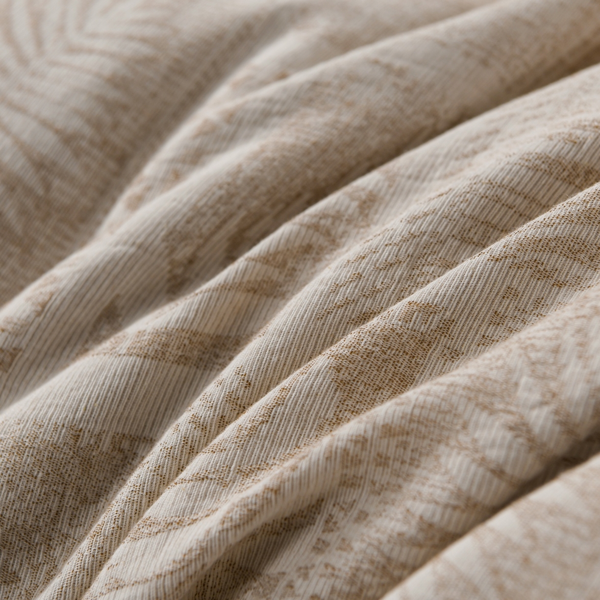 91家纺网 家纺一手货源 找家纺 菡宝 2026新款人字纹全棉色织提花四件套-棕榈韵致  棕榈韵致 杏