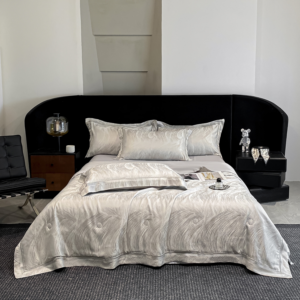 91家纺网 家纺一手货源 找家纺 （总）置顶家纺 2026新款摩登天空-大理石纹水洗天丝夏被夏凉被空调被刺绣四件套