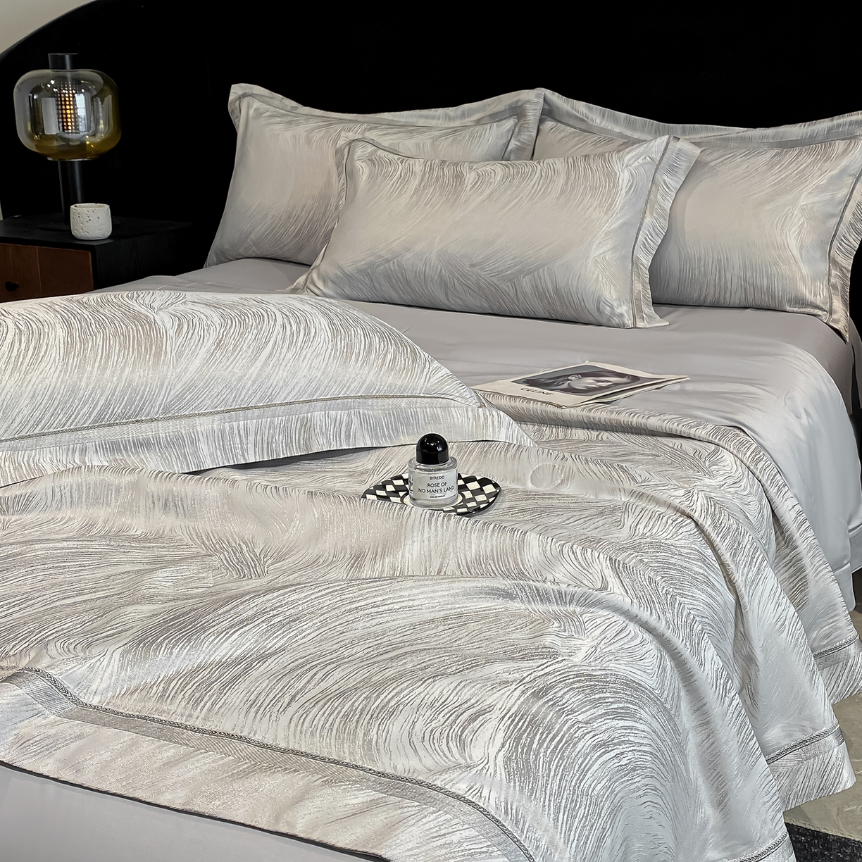 91家纺网 家纺一手货源 找家纺 （总）置顶家纺 2026新款摩登天空-大理石纹水洗天丝夏被夏凉被空调被刺绣四件套