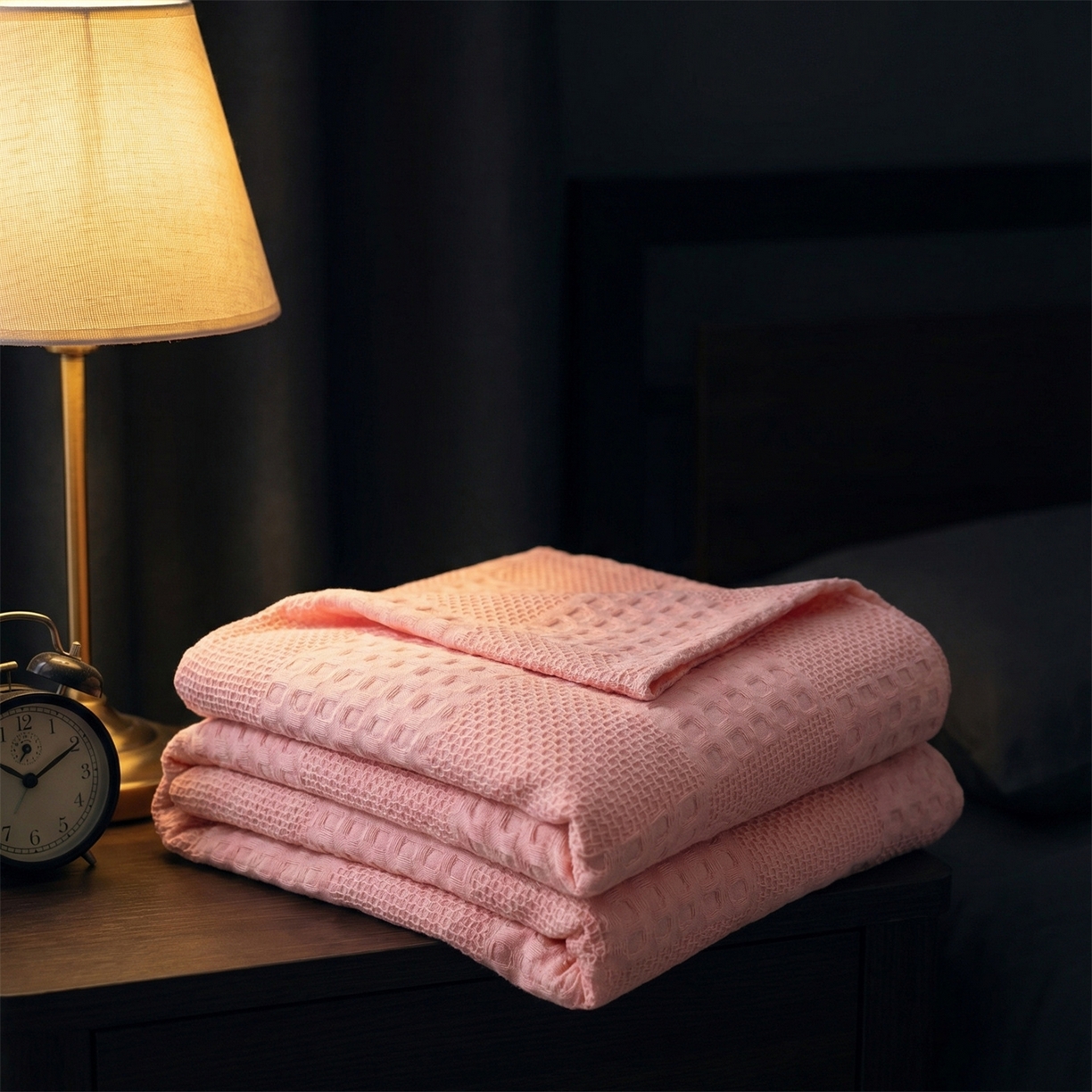 91家纺网 家纺一手货源 找家纺 娇兰毛巾 2026新款7a抗菌全棉安心棉毯盖毯艾格纱布毛巾被 粉色