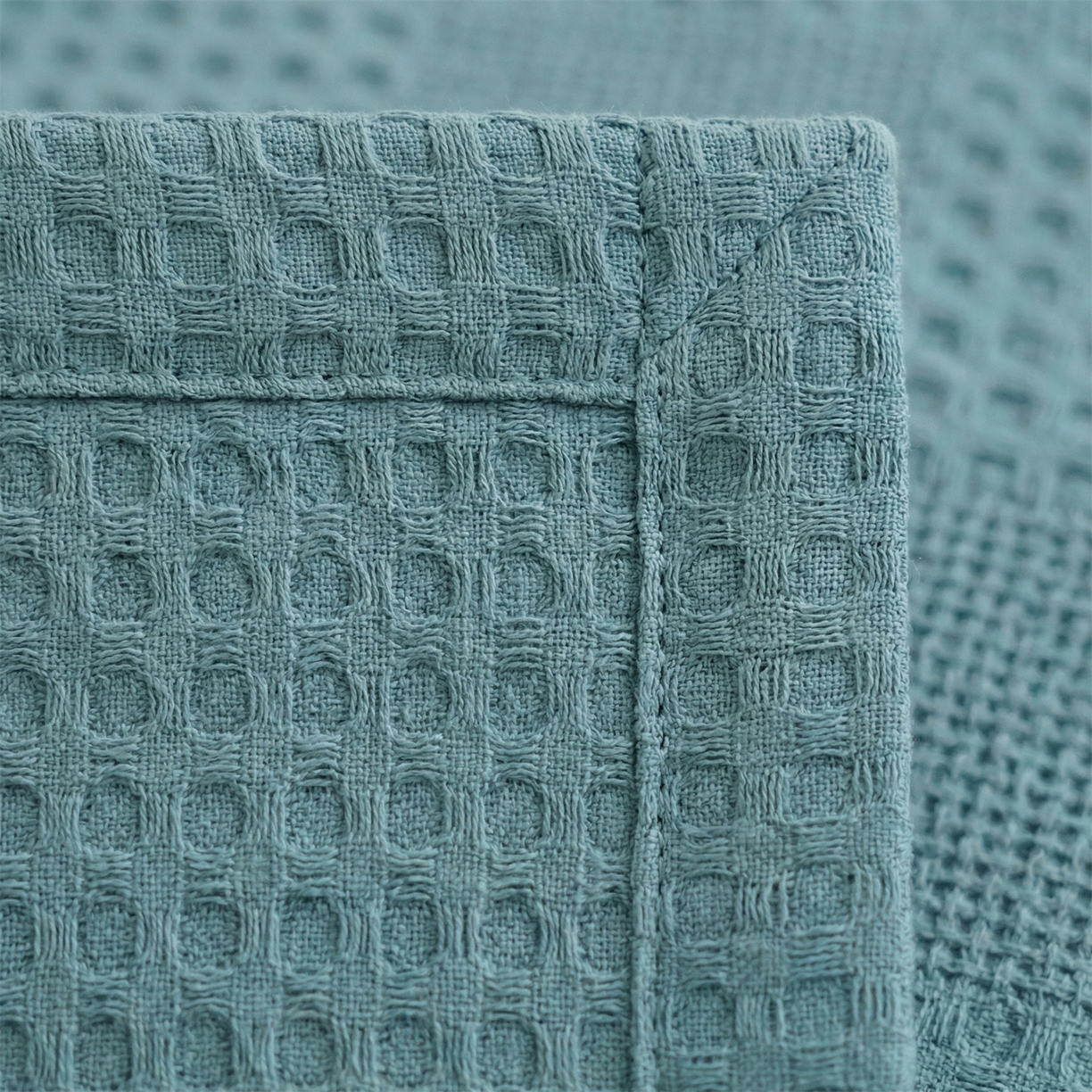 91家纺网 家纺一手货源 找家纺 娇兰毛巾 2026新款7a抗菌全棉安心棉毯盖毯艾格纱布毛巾被 蓝色