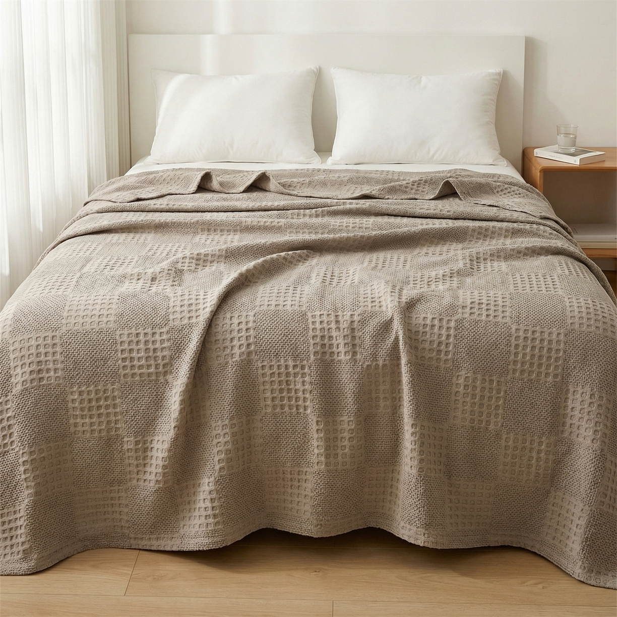 91家纺网 家纺一手货源 找家纺 娇兰毛巾 2026新款7a抗菌全棉安心棉毯盖毯艾格纱布毛巾被 浅灰