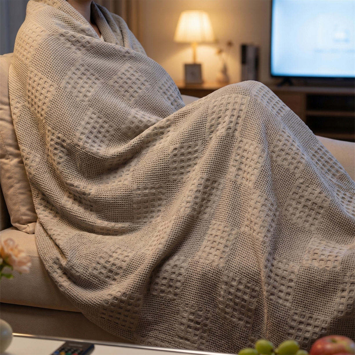 91家纺网 家纺一手货源 找家纺 娇兰毛巾 2026新款7a抗菌全棉安心棉毯盖毯艾格纱布毛巾被 浅灰