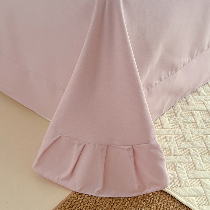 91家纺网 家纺一手货源 找家纺 铺尚美家纺 2026春夏新款古法水洗云感棉夏被四件套全棉花边印花夏凉被空调被 甜梦小狗