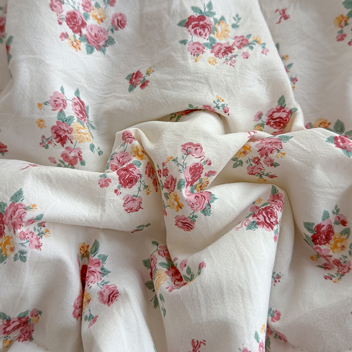 91家纺网 家纺一手货源 找家纺 铺尚美家纺 2026春夏新款古法水洗云感棉夏被四件套全棉花边印花夏凉被空调被 棠梨