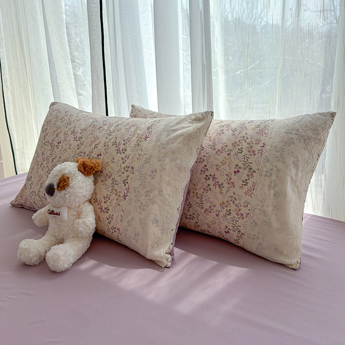 91家纺网 家纺一手货源 找家纺 铺尚美家纺 2026春夏新款古法水洗云感棉夏被四件套全棉花边印花夏凉被空调被 花酿