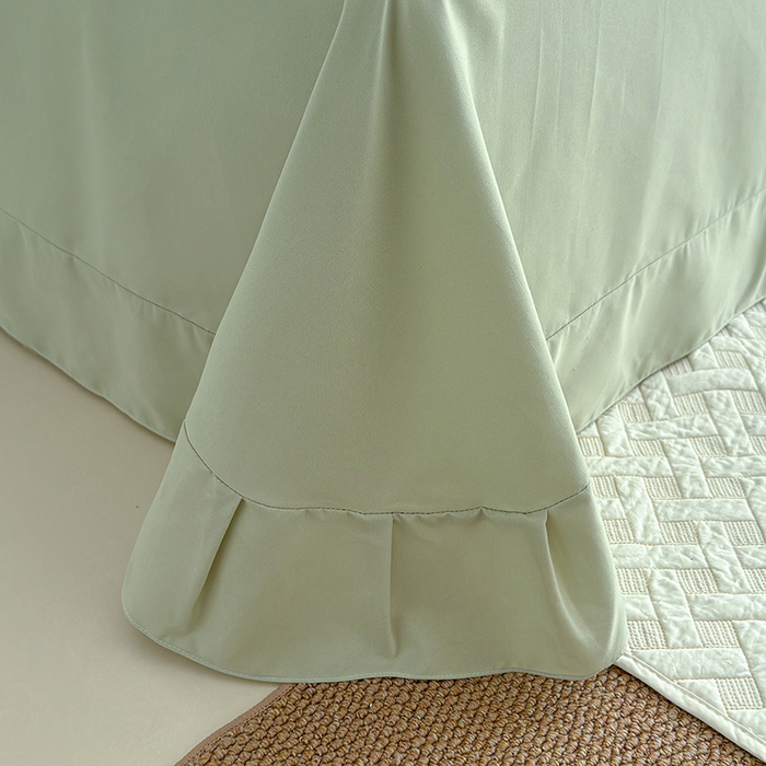 91家纺网 家纺一手货源 找家纺 铺尚美家纺 2026春夏新款古法水洗云感棉夏被四件套全棉花边印花夏凉被空调被 蓝花楹