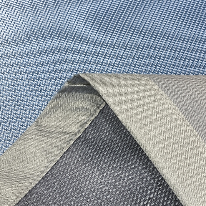 91家纺网 家纺一手货源 找家纺 航途席业 2026新款刺绣可水洗碳光冰丝席宽包边无纺布冰丝席艾香系列 艾香千鸟格床席款蓝色