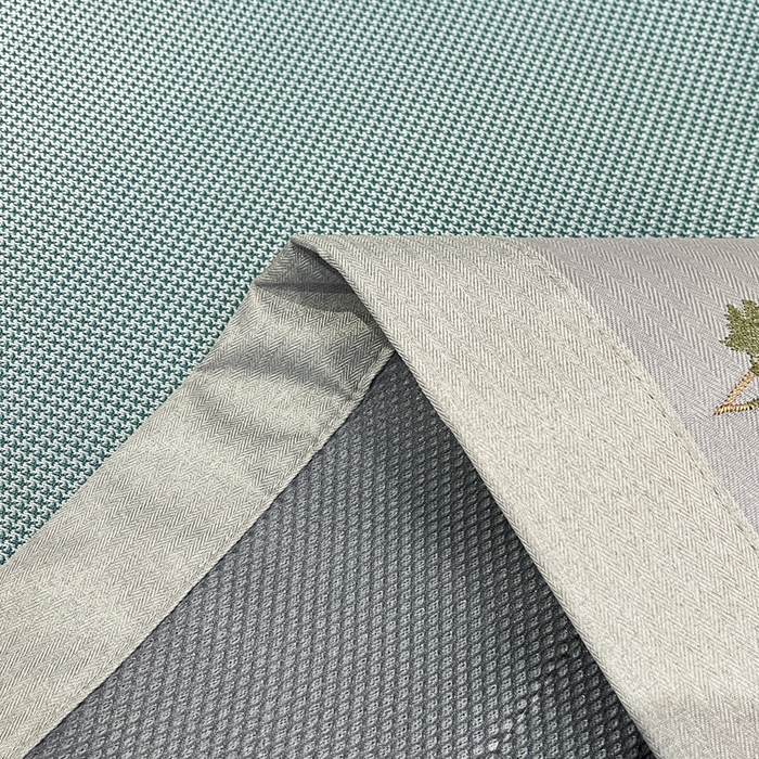 91家纺网 家纺一手货源 找家纺 航途席业 2026新款刺绣可水洗碳光冰丝席宽包边无纺布冰丝席艾香系列 艾香千鸟格床席款绿色