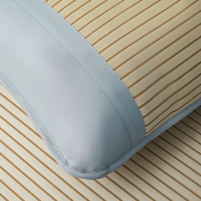 91家纺网 家纺一手货源 找家纺 航途席业 2026新款刺绣可水洗碳光冰丝席宽包边无纺布冰丝席艾香系列 艾香条纹床笠款星光银