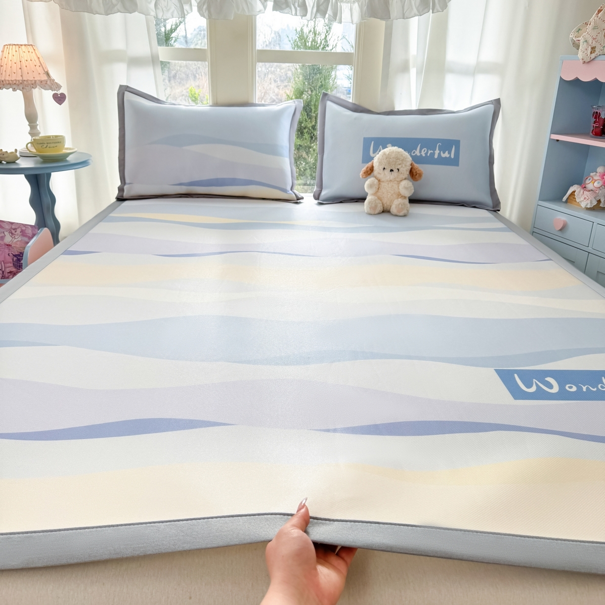 91家纺网 家纺一手货源 找家纺 （总）川悦生活 2026新款碳光冰丝大阪卡通凉席