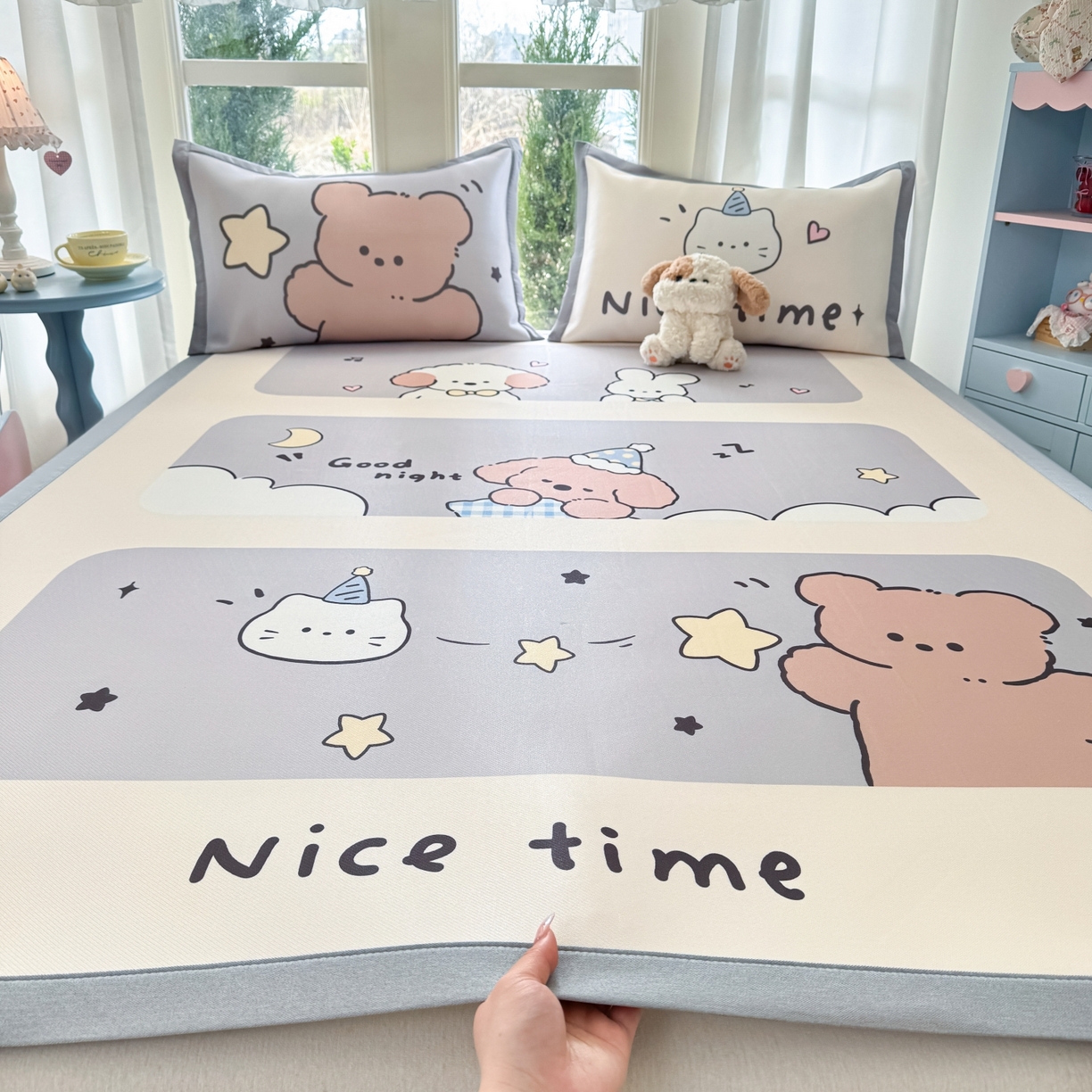 91家纺网 家纺一手货源 找家纺 （总）川悦生活 2026新款碳光冰丝大阪卡通凉席