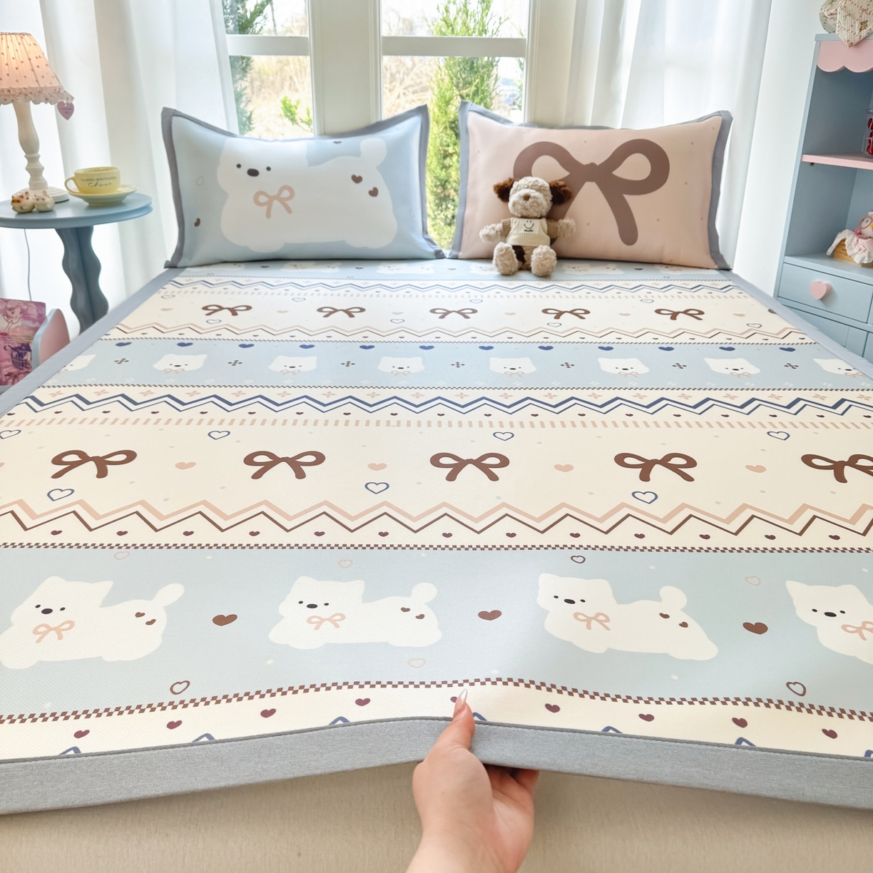 91家纺网 家纺一手货源 找家纺 （总）川悦生活 2026新款碳光冰丝大阪卡通凉席