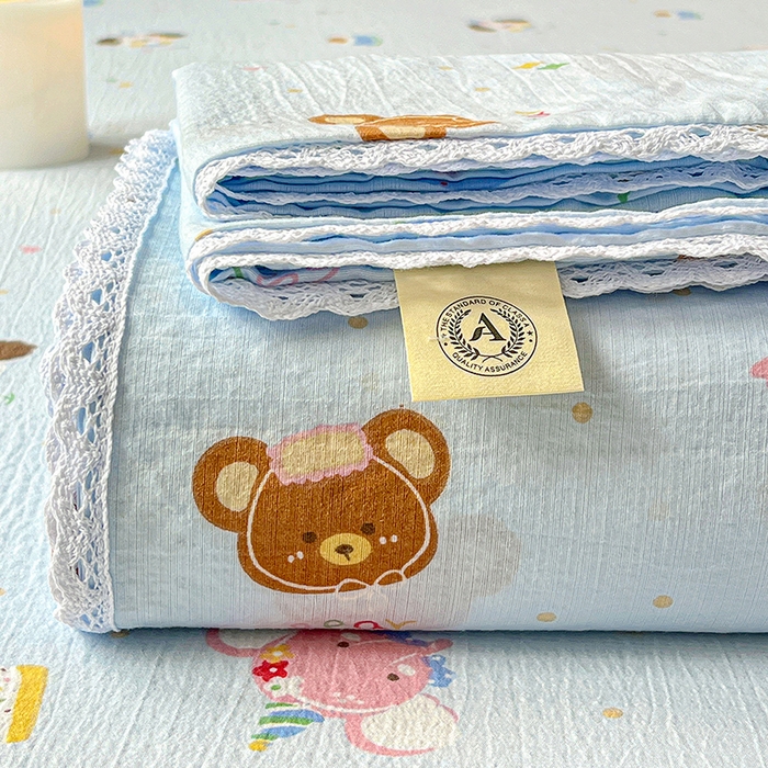 91家纺网 家纺一手货源 找家纺 水木坊 2025新款云感提花双层纱花边床单 生日派对