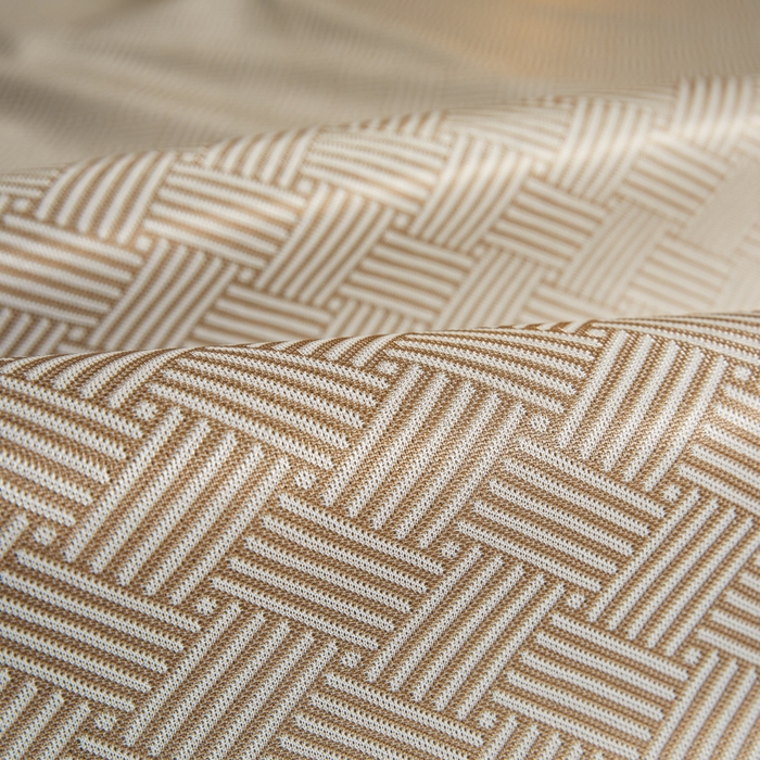 91家纺网 家纺一手货源 找家纺 航途席业 2025新款凉席三明治刺绣可水洗碳光冰丝席宽包边艾香系列 艾香冰丝席饼干-咖