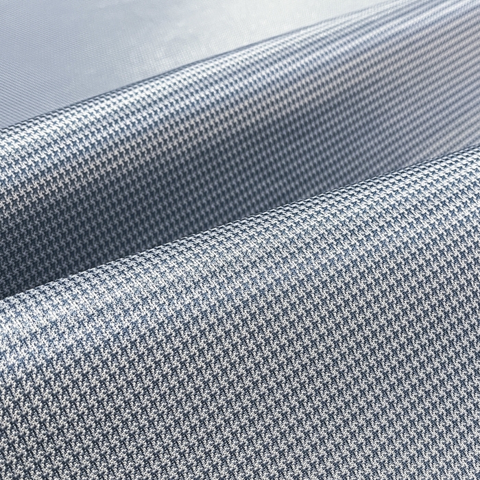 91家纺网 家纺一手货源 找家纺 航途席业 2025新款凉席三明治刺绣可水洗碳光冰丝席宽包边艾香系列 艾香千鸟格床席款蓝色