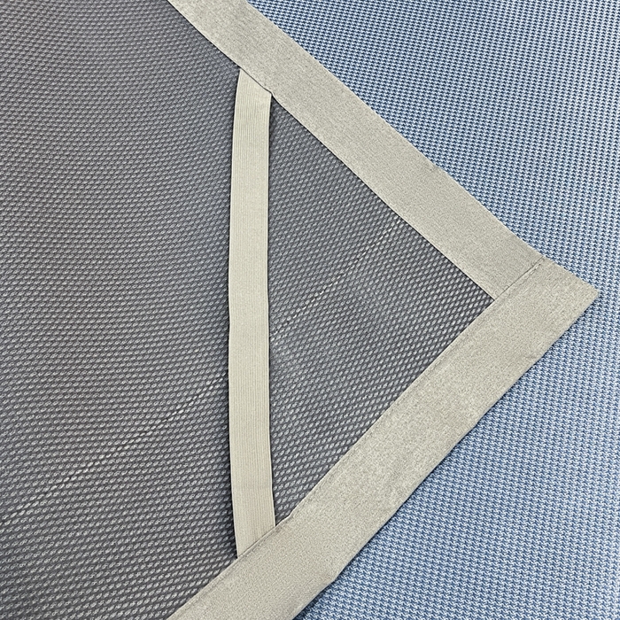 91家纺网 家纺一手货源 找家纺 航途席业 2025新款凉席三明治刺绣可水洗碳光冰丝席宽包边艾香系列 艾香千鸟格床席款蓝色