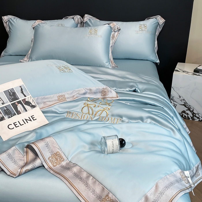 91家纺网 家纺一手货源 找家纺 （总）露梦家纺 2026新款初夏水洗真丝夏被四件套