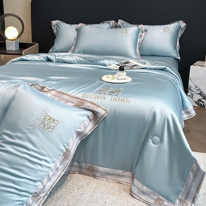 91家纺网 家纺一手货源 找家纺 （总）露梦家纺 2026新款初夏水洗真丝夏被四件套