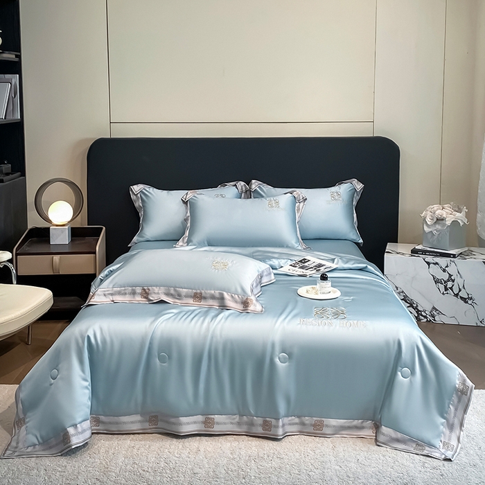 91家纺网 家纺一手货源 找家纺 （总）露梦家纺 2026新款初夏水洗真丝夏被四件套