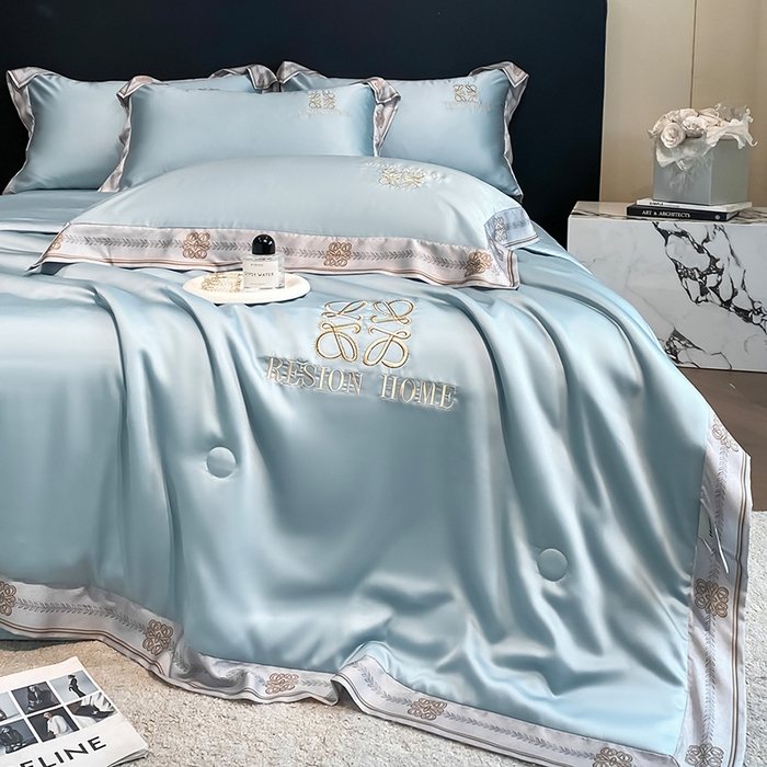 91家纺网 家纺一手货源 找家纺 （总）露梦家纺 2026新款初夏水洗真丝夏被四件套