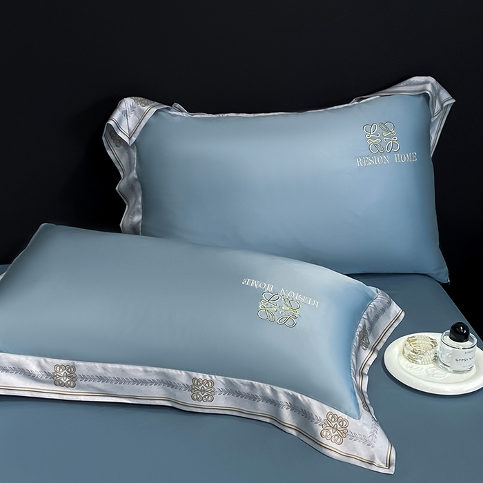 91家纺网 家纺一手货源 找家纺 露梦家纺 2026新款初夏水洗真丝夏被四件套 初夏-月光蓝