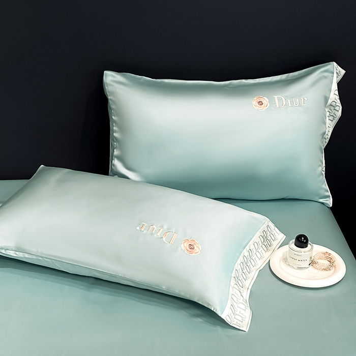 91家纺网 家纺一手货源 找家纺 露梦家纺 2026新款安迪水洗真丝夏被四件套 安迪-海盐绿