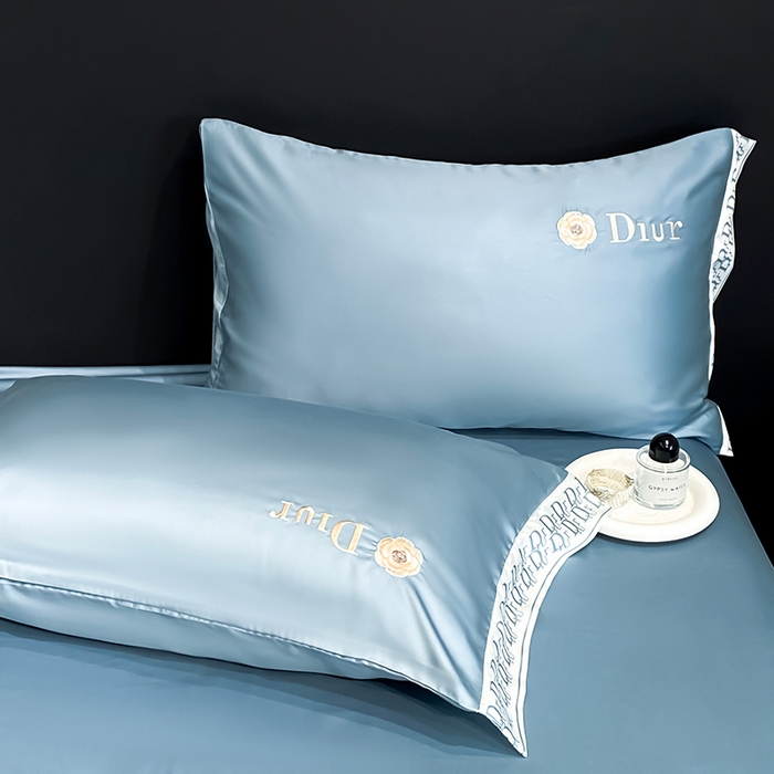 91家纺网 家纺一手货源 找家纺 露梦家纺 2026新款安迪水洗真丝夏被四件套 安迪-摩卡蓝