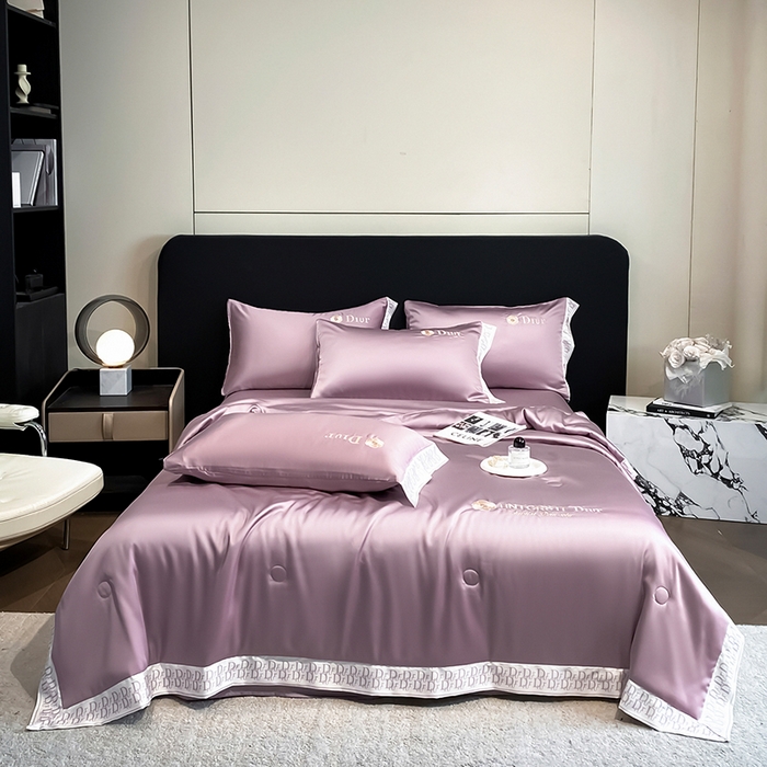 91家纺网 家纺一手货源 找家纺 露梦家纺 2026新款安迪水洗真丝夏被四件套 安迪-香芋紫