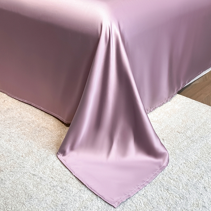 91家纺网 家纺一手货源 找家纺 露梦家纺 2026新款安迪水洗真丝夏被四件套 安迪-香芋紫