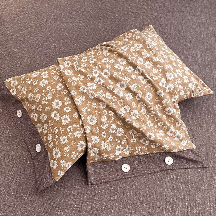 91家纺网 家纺一手货源 找家纺 圣比熊 2026春夏新款A类原麻纽扣四件套加厚被套床单宿舍双人床仿亚麻套件-最新款 梦之秋