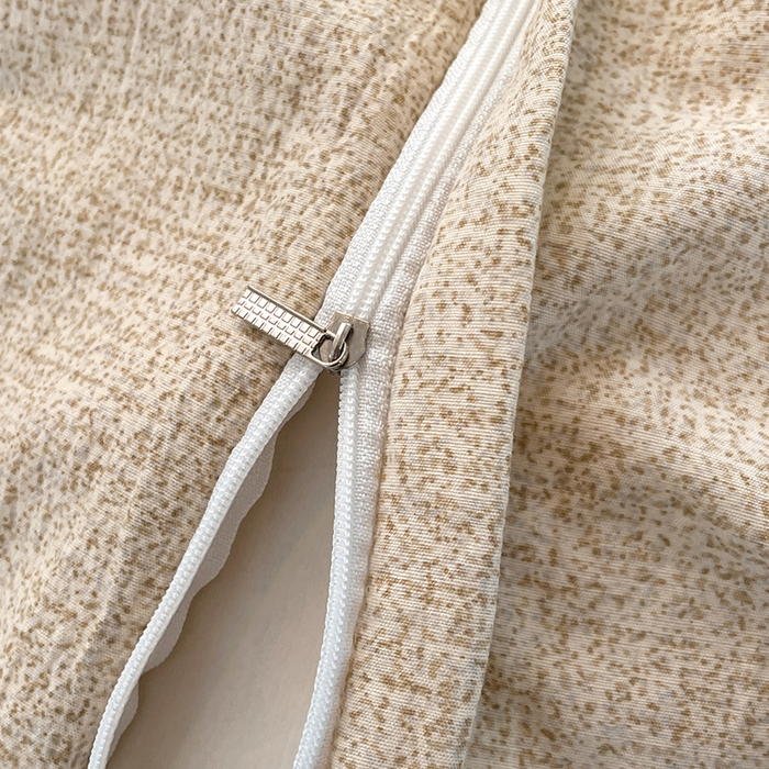 91家纺网 家纺一手货源 找家纺 圣比熊 2026春夏新款A类原麻纽扣四件套加厚被套床单宿舍双人床仿亚麻套件-最新款 清风花叙