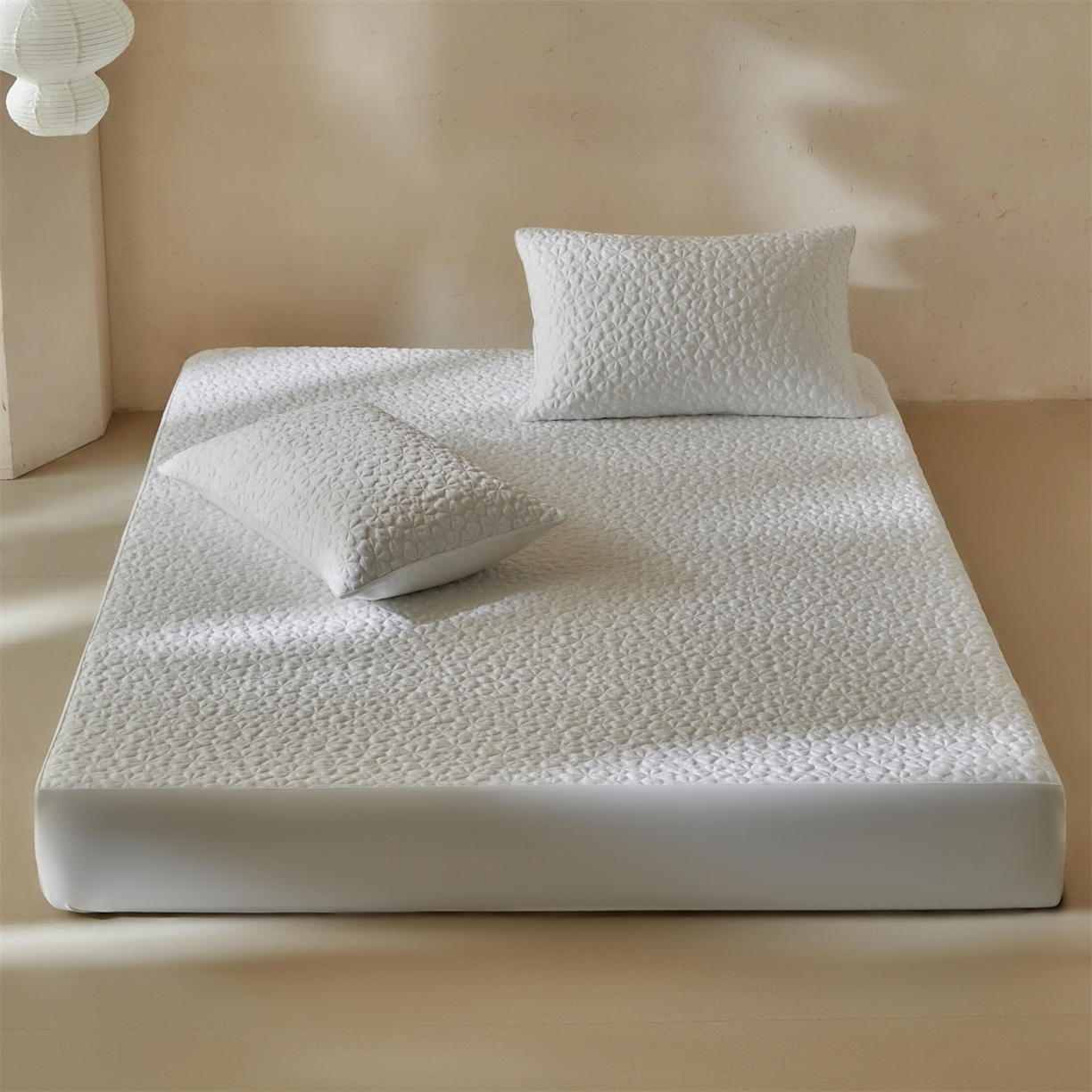 91家纺网 家纺一手货源 找家纺 傲蕾良品  2026新款出口韩国高分子冰丝软凉席【床笠&平铺款】 花间集