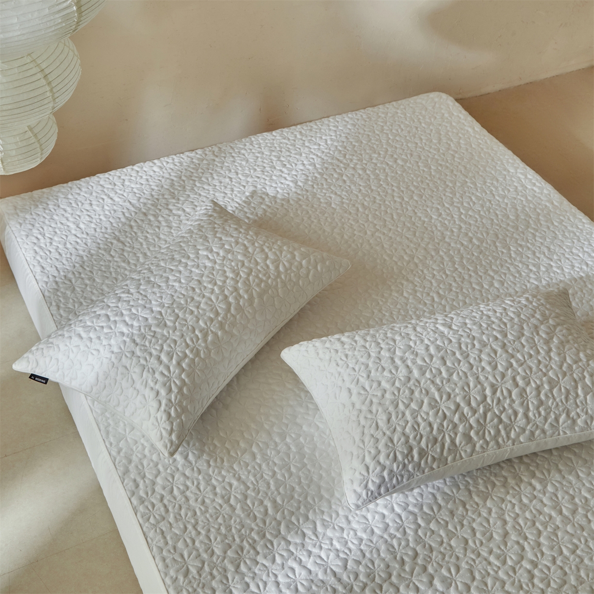 91家纺网 家纺一手货源 找家纺 傲蕾良品  2026新款出口韩国高分子冰丝软凉席【床笠&平铺款】 花间集