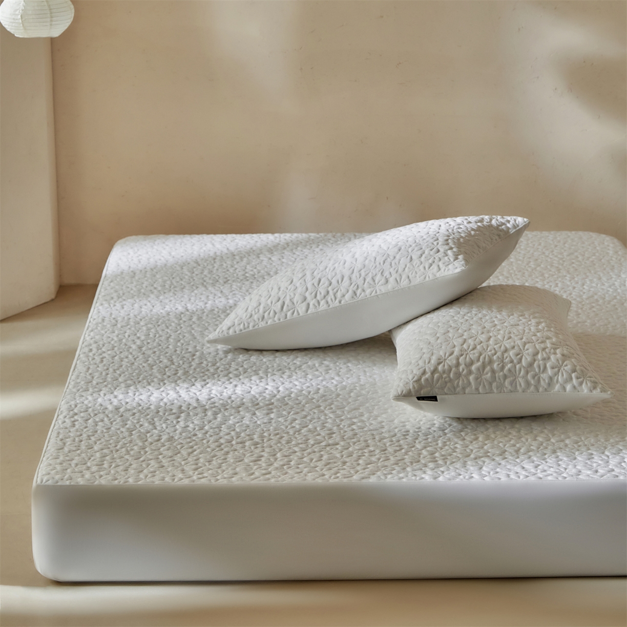 91家纺网 家纺一手货源 找家纺 傲蕾良品  2026新款出口韩国高分子冰丝软凉席【床笠&平铺款】 花间集