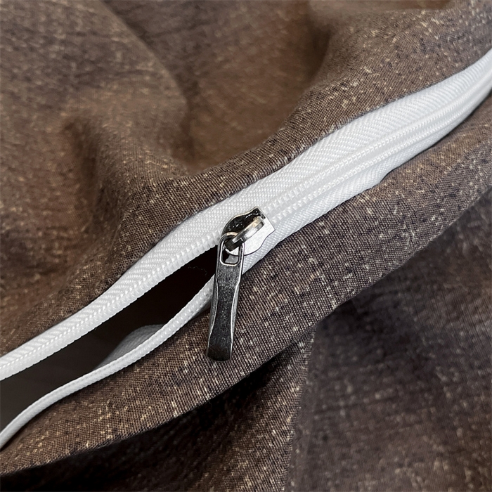 91家纺网 家纺一手货源 找家纺 圣比熊 2026春夏新款A类原麻纽扣四件套加厚被套床单宿舍双人床仿亚麻套件-最新款 素锦