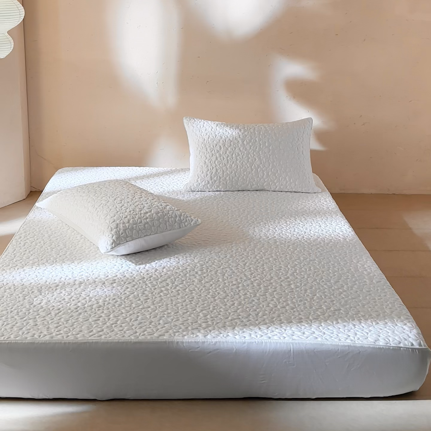 91家纺网 家纺一手货源 找家纺 傲蕾良品  2026新款出口韩国高分子冰丝软凉席【床笠&平铺款】 花间集