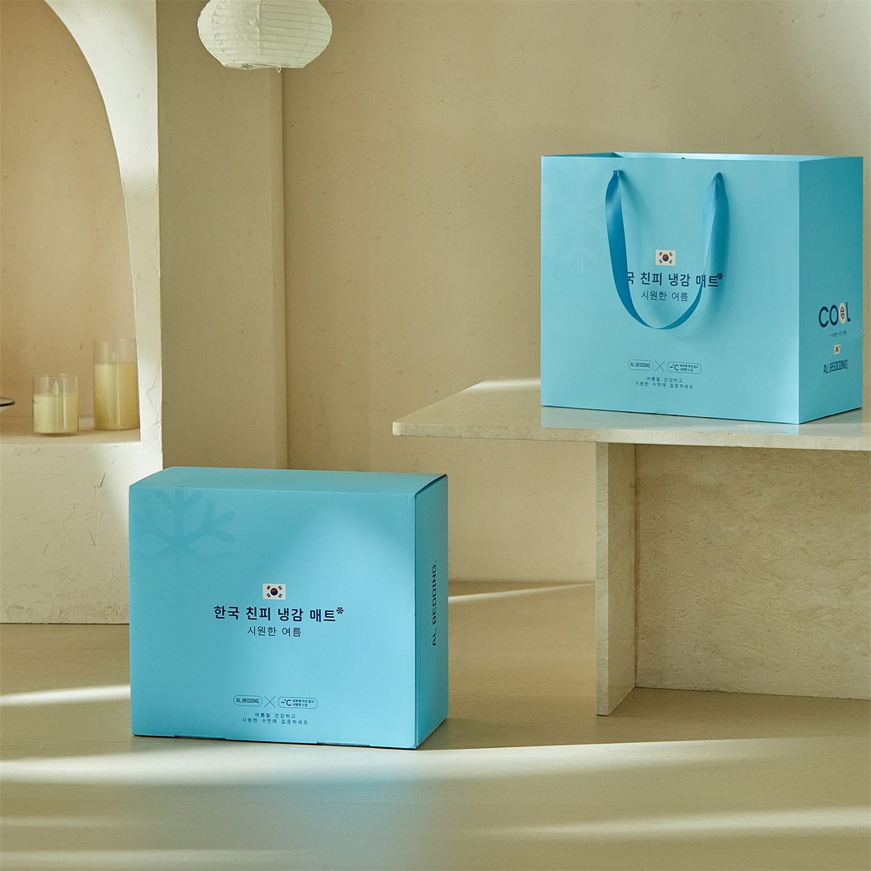 91家纺网 家纺一手货源 找家纺 傲蕾良品  2026新款出口韩国高分子冰丝软凉席【床笠&平铺款】 组合图