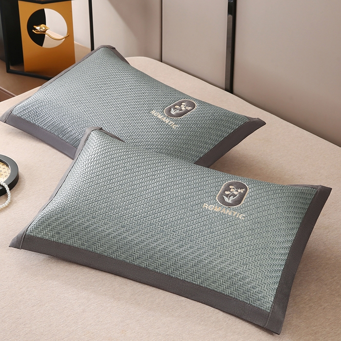 91家纺网 家纺一手货源 找家纺 小牛席业 2026春夏新款霸王藤-铃兰夏凉枕 枕头枕芯 霸王藤铃兰【夏凉枕】-蓝色