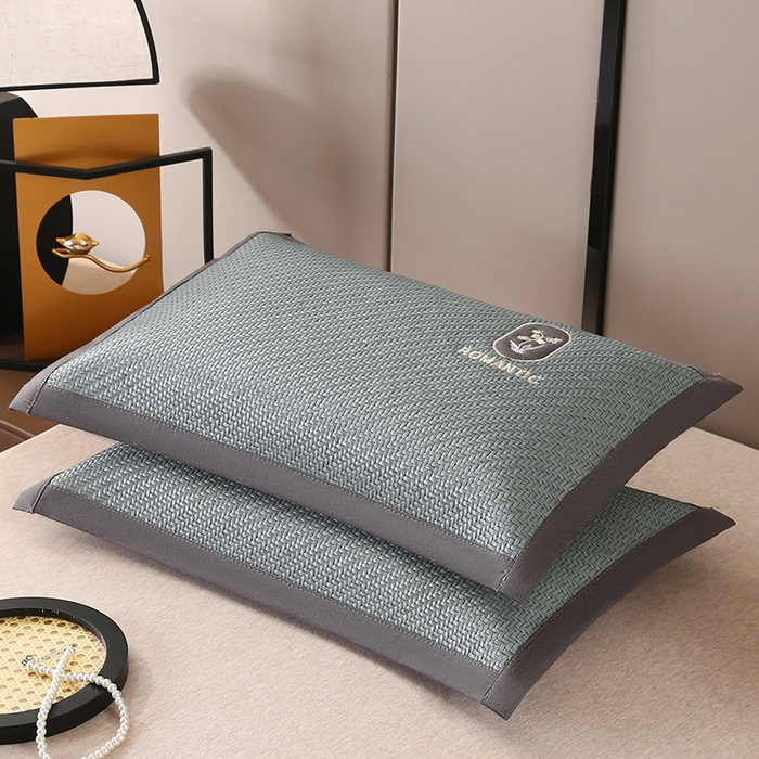 91家纺网 家纺一手货源 找家纺 小牛席业 2026春夏新款霸王藤-铃兰夏凉枕 枕头枕芯 霸王藤铃兰【夏凉枕】-蓝色