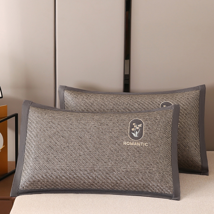 91家纺网 家纺一手货源 找家纺 小牛席业 2026春夏新款霸王藤-铃兰夏凉枕 枕头枕芯 霸王藤铃兰【夏凉枕】-灰色
