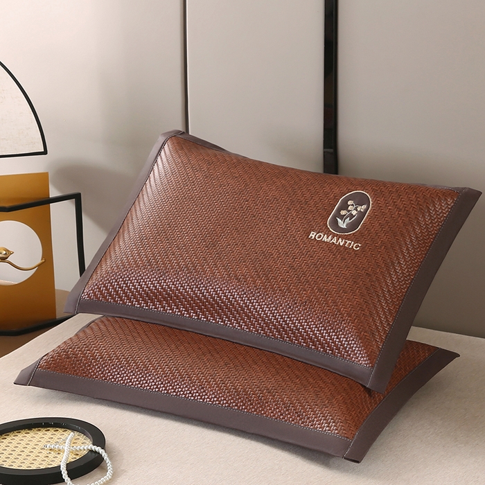 小牛席业 2026春夏新款霸王藤-铃兰夏凉枕 枕头枕芯 霸王藤铃兰【夏凉枕】-咖色